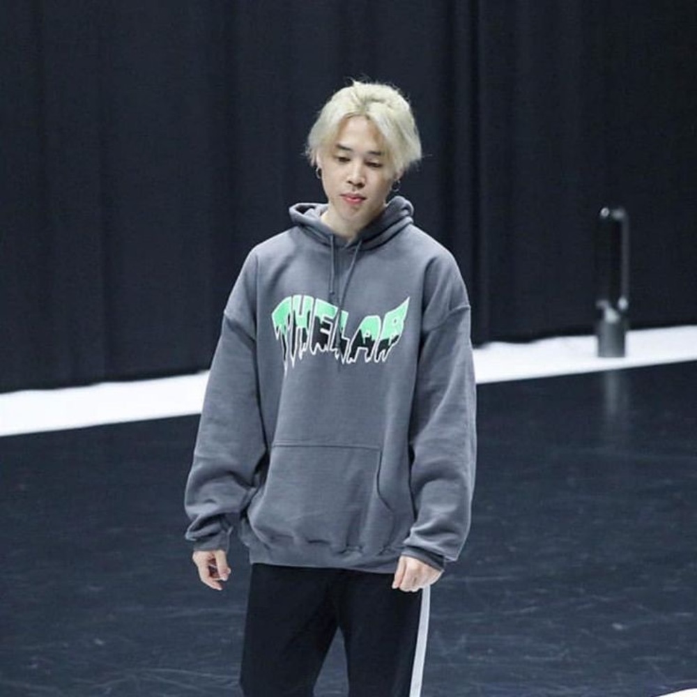 Gildan Charcoal Hoodie with Green Graphic